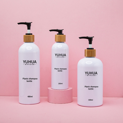 garrafas do empacotamento plástico de 250ml 480ml 500ml para o champô
