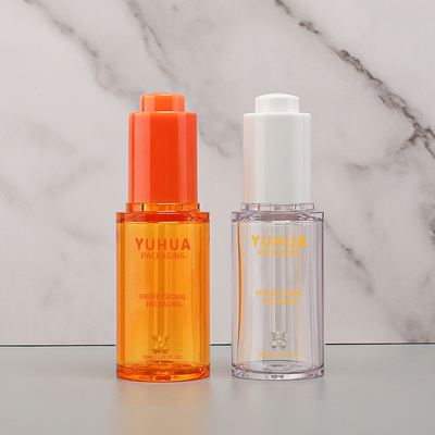 Garrafa de óleo essencial plástica clara de 1oz 30ml com conta-gotas da imprensa