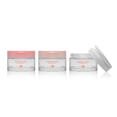 Os frascos de vidro de creme cosméticos luxuosos com o corpo do bordo de Matte Pink Cap 200g que Exfoliating esfregam o recipiente
