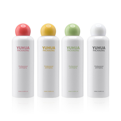 do eco branco plástico do ANIMAL DE ESTIMAÇÃO das garrafas do suco de fruto do espaço livre de 200ml 250ml recipientes cosméticos amigáveis