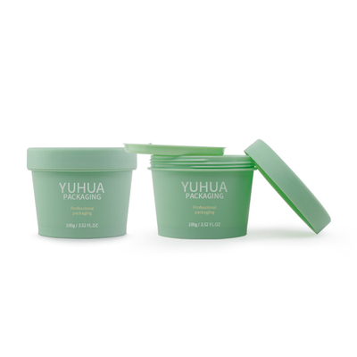 frascos do empacotamento 100g plástico com o recipiente plástico reciclado do ANIMAL DE ESTIMAÇÃO de Flip Cap tampão branco material