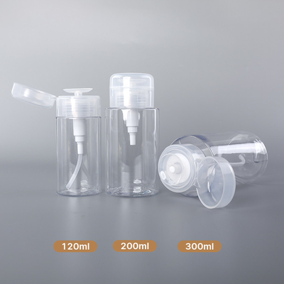 o empacotamento plástico da composição de 200ml 300ml engarrafa a garrafa clara do ANIMAL DE ESTIMAÇÃO da descarga da bomba de imprensa