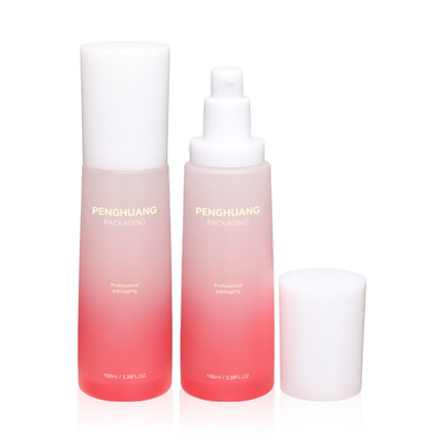 A garrafa cosmética da forma redonda ajustou o vidro ácido hialurónico Skincare
