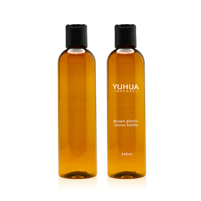 Garrafa PET 240 ml de plástico para xampu Frasco ecológico para loção corporal