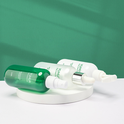 Empacotamento plástico do creme da loção da impressão de tela de seda da garrafa do conta-gotas do verde de 120ML 150ml