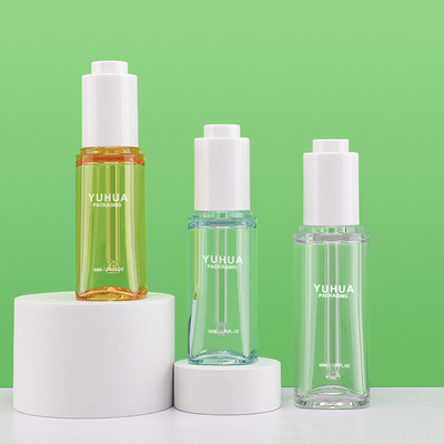 garrafa plástica feita sob encomenda do soro de 30ml 50ml PETG com tampão do conta-gotas