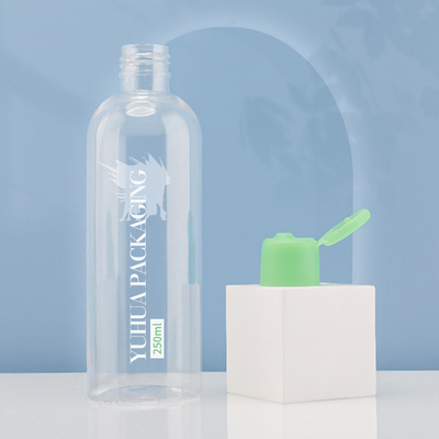 Condicionador plástico personalizado do logotipo 250ml Flip Cap Bottles For Shampoo