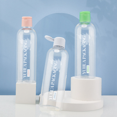 Condicionador plástico personalizado do logotipo 250ml Flip Cap Bottles For Shampoo