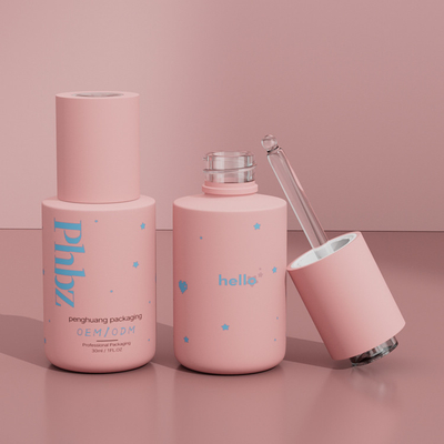 O conta-gotas luxuoso personalizado do soro do logotipo 30ml engarrafa para o empacotamento de Skincare
