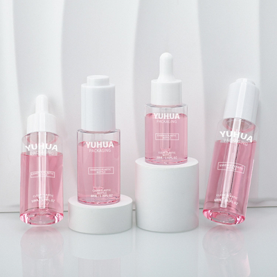 Empacotamento claro feito sob encomenda da garrafa da loção do soro do cilindro 30ml 40ml 50ml 60ml