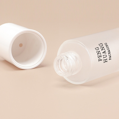 Frasco de bomba de vidro para base líquida de 30 ml embalagem cosmética estampagem a quente