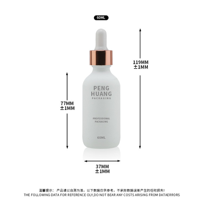2oz 60ml geou a garrafa de Boston em volta da garrafa de vidro de vidro do conta-gotas do óleo de cabelo do óleo essencial