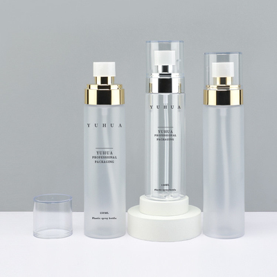a garrafa vazia do pulverizador de 120ml 150ml geou garrafas finas transparentes do pulverizador da névoa para o tonalizador da composição