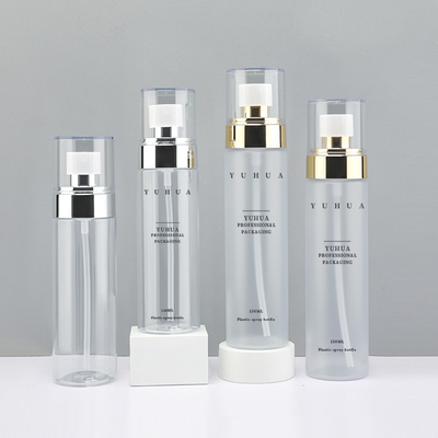 a garrafa vazia do pulverizador de 120ml 150ml geou garrafas finas transparentes do pulverizador da névoa para o tonalizador da composição