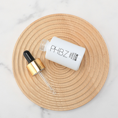 30 ml 1 oz frasco de soro de óleo branco com tampa de gotas logotipo personalizado