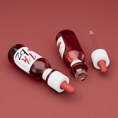Botão de óleo de essência não tóxico de vidro para embalagens cosméticas