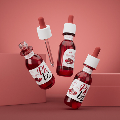 Botão de óleo de essência não tóxico de vidro para embalagens cosméticas