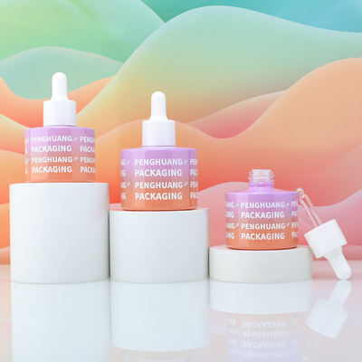 Garrafa de gotas de vidro personalizada 30 ml 50 ml tela de seda