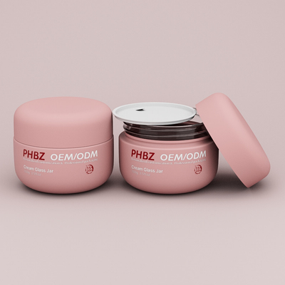 Luxury Round Vazio 100g Creme frascos de vidro para o rosto Creme corpo esfregar máscara facial manteiga