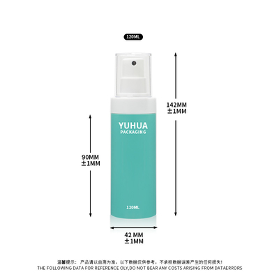 Colourful 120ml Vazio Branco Fino Fog Plastico Spray Pump Botelha para água tonificante corporal