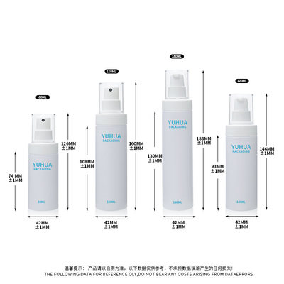 Logotipo personalizado 120ml 150ml 180ml Botão de bomba de spray de plástico branco com spray de névoa fina
