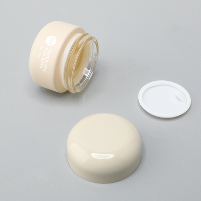 Frascos de vidro cosméticos impressos em massa personalizados com tampas de parafuso Creme para os olhos Frasco de creme para os lábios