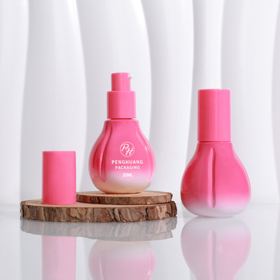 Venda a quente Bottle Container de vidro de bomba Cap Cosmético Para Loção de Creme de soro