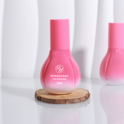 30 ml de soro e tonificante logotipo personalizado creme loção garrafas de vidro com bomba