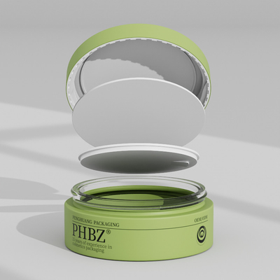 Logotipo personalizado 100G frascos de vidro para creme facial corpo esfregar máscara facial com tampa