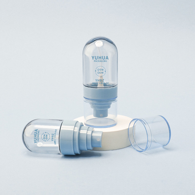 Garrafas de spray de cilindro transparente para protetor solar e cosméticos