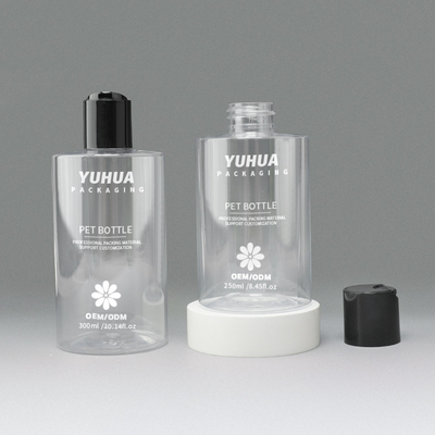 400 ml 500 ml garrafas de loção de plástico transparente garrafa de shampoo de ombro plano de plástico