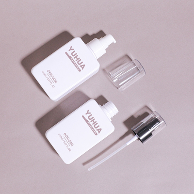 Grátis garrafa de loção de plástico transparente de 150 ml garrafa de shampoo e condicionador quadrado plano