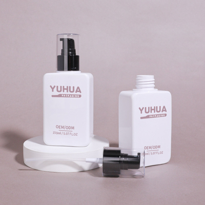 Grátis garrafa de loção de plástico transparente de 150 ml garrafa de shampoo e condicionador quadrado plano