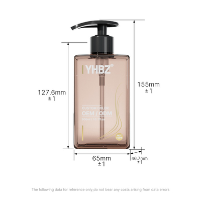 Garrafa de loção de plástico personalizada Garrafa de bomba de shampoo de desinfetante de mão de 300 ml