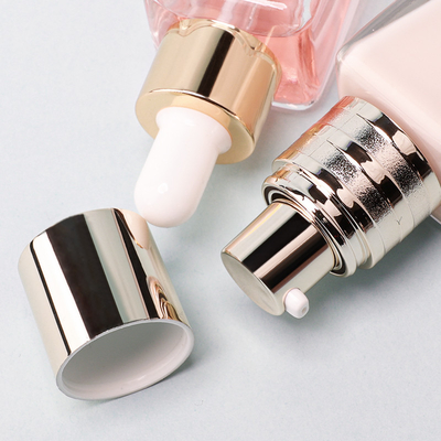 Garrafa de vidro de base quadrada transparente 15 ml Tamanho da amostra Garrafa de loção cosmética