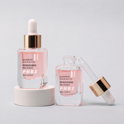 Sero de Óleo para Cabelos 15 ml Embalagem Cosmética Quadrado Flascas de Fundamento Líquido