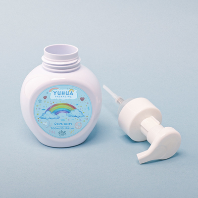 Garrafa redonda de shampoo de loção 300 ml garrafa de espuma de plástico para limpeza facial