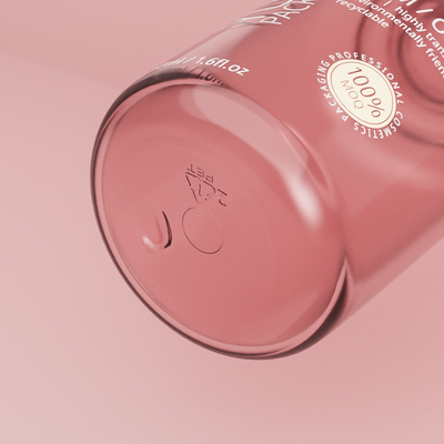 Garrafa de soro de óleo de forma cilíndrica com conta-gotas Garrafa de óleo essencial de plástico de 50 ml