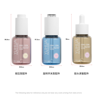 50 ml garrafas de goteador de soro personalizáveis ODM/OEM garrafa de plástico de soro de óleo claro