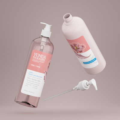 Botão de Loção de Plástico de Atacado Branco1000ml Botão de Shampoo e Conditioner PET Personalizado