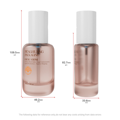 30ml Foundation Bottles Wholesale Round Empty Liquid Foundation Glass Bottle