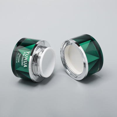 Grátis Frascos de Creme de Plástico de Luxo 50g Vazio Verde de Parede Dupla Frasco Cosmético Para Cuidados da Pele