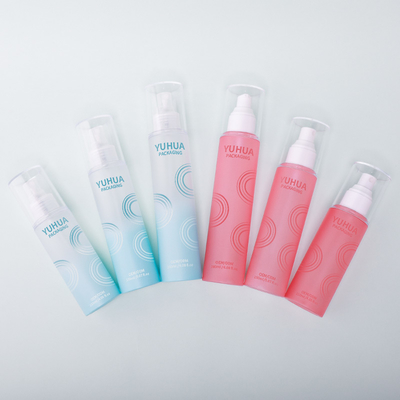 Toner personalizado frasco de spray cosmético cilindro claro PET frasco de spray para tonificante hidratante