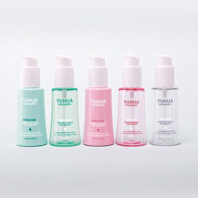 Botão de bomba de loção facial de plástico 50ml Botão de soro de óleo cónico para soluções eficazes de cuidados com a pele
