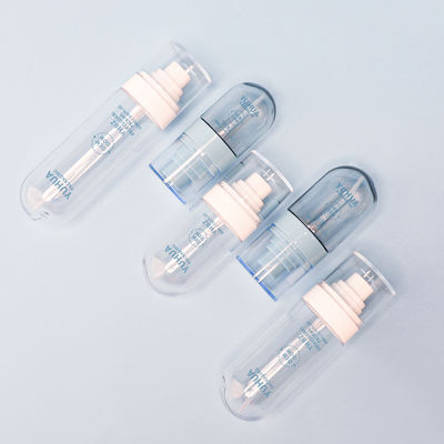 Botelha de spray de plástico redonda Capacidade 30ml Logotipo Como seu requisito 50ml 60ml 80ml