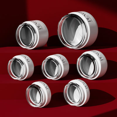 Pote de Creme de Vidro Branco/Transparente/Personalizado Perfeito para Sua Linha de Cuidados com a Pele de Luxo