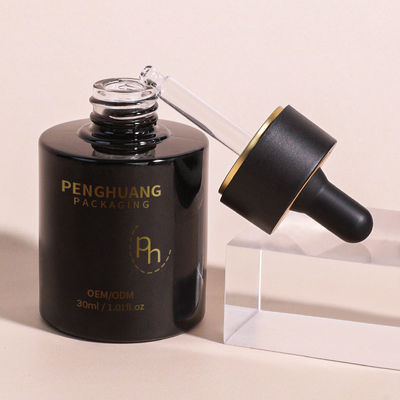 Frascos conta-gotas de soro de vidro transparente para requisitos personalizados de cuidados com a pele