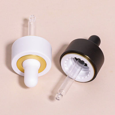 Garrafa de gotas de vidro redonda com logotipo personalizado de acordo com os requisitos do cliente