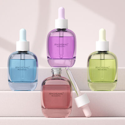 30ml Glass Serum Dropper Bottle oil serum bottle featuring Silk Screen Hot Stamping Labeling ideal for essential oils and skincare products