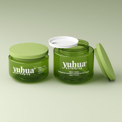 Copo de creme de plástico personalizado claro ou colorido Forma redonda Ideal para cremes cosméticos Loções para cuidados da pele e embalagens de beleza